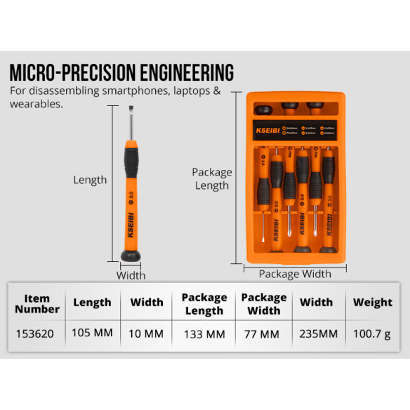 High-Quality Precision Screwdriver Set for DIY Projects and Repairs | KSEIBI