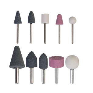 طقم أحجار تجليخ (10 قطع) 1/4"–1/8"