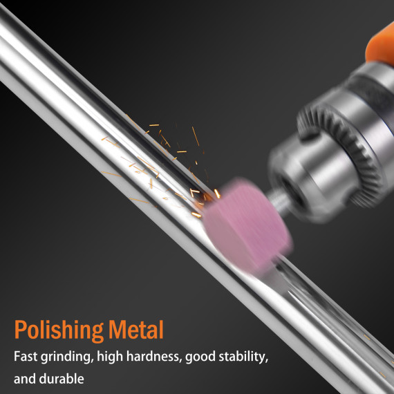 高品质砂轮打磨头套装，10PC 1/4-1/8尺寸选择 | KSEIBI