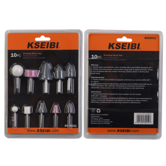 High-Quality 10pc 1/4-1/8" Grinding Stones Set for Precision Work | KSEIBI