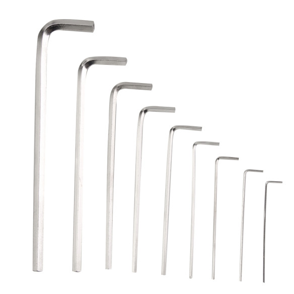 مجموعة مفاتيح سداسية طويلة (9 قطع) بنظام SAE للإصلاحات السريعة | KSEIBI