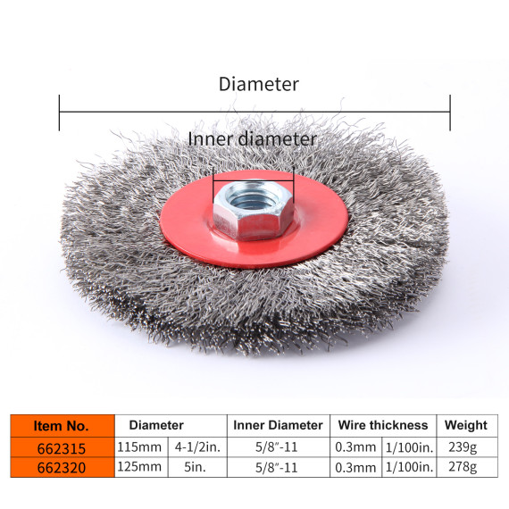 High-Quality Crimped Wire Wheel for Stainless Steel Polishing | KSEIBI