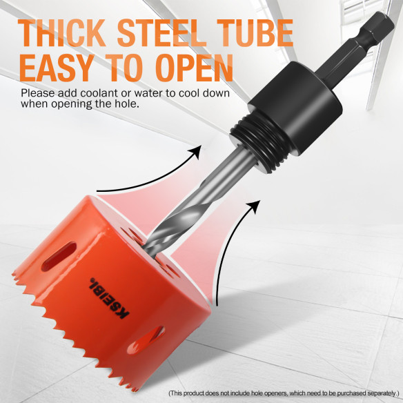 Effortlessly Change Holesaw Sizes with Quick-Release Adapter | KSEIBI