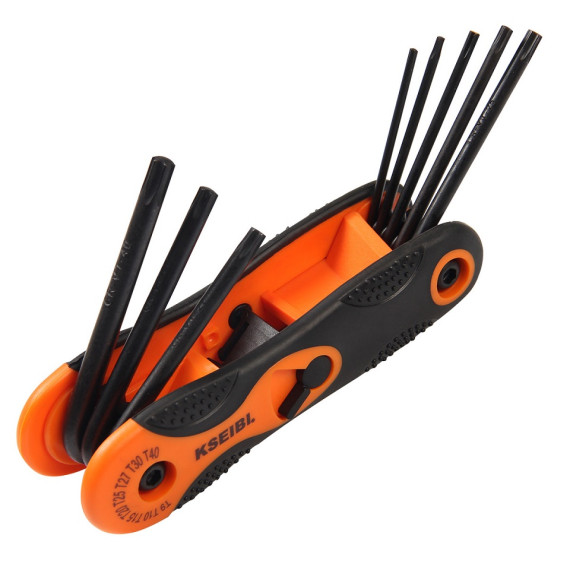 Compact and Versatile Folding Star Key Wrench Set for Easy Repairs | KSEIBI