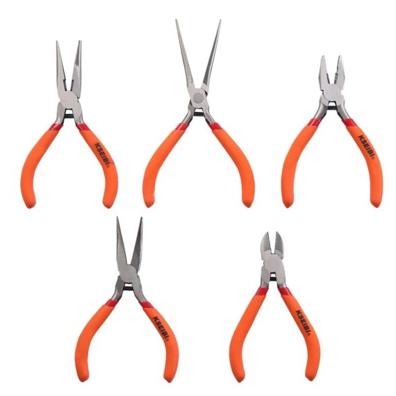 Mini Plier Set PVC Pattern 5-PC, Hand Tools & Pliers, mini pliers set 5pcs.