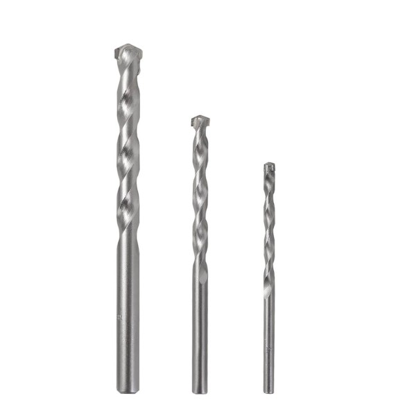 Concrete Drill Bits, power tool accessories, carbon steel with TCT head silver percussion concrete drill bit.