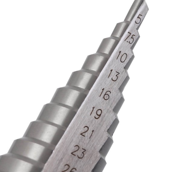 HSS Step Cone Drill Bits, power tool accessories, HSS step cone drill bits hole cutter.